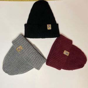 3pcs Beanies- Soft warm beanies for winter